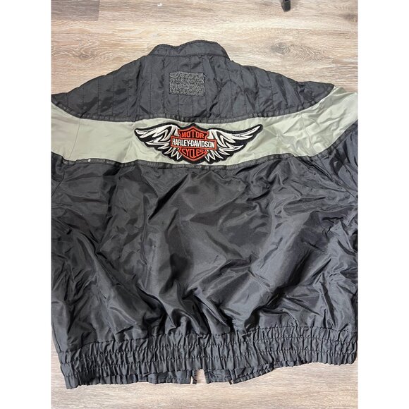 Vintage Harley-Davidson Black & Gray Motorcycle Jacket Large U3 - Picture 8 of 9